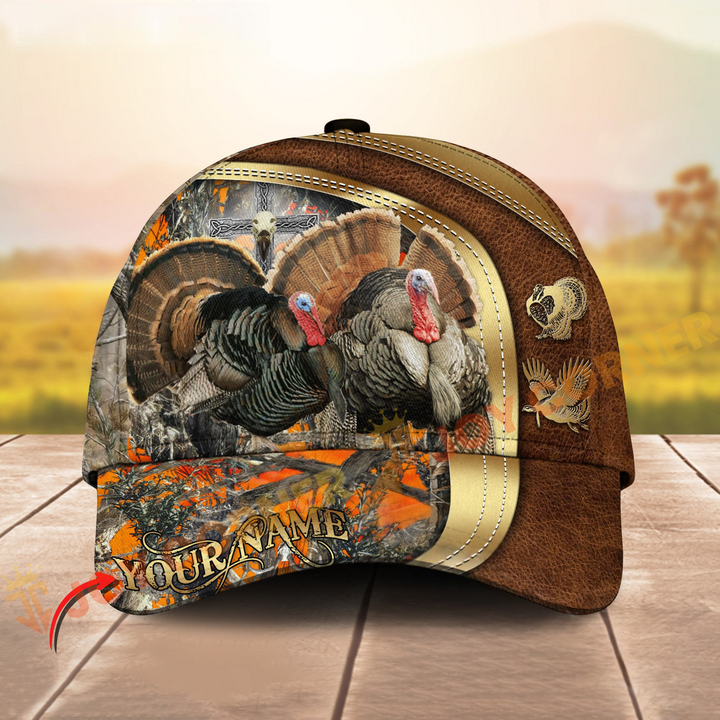 Joycorners Premium Hunting Orange Camouflage 3D Full Print Hat Best Gift For Hunter (Multioption)