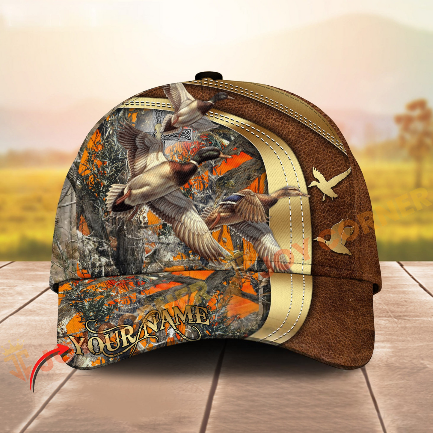 Joycorners Premium Hunting Orange Camouflage 3D Full Print Hat Best Gift For Hunter (Multioption)