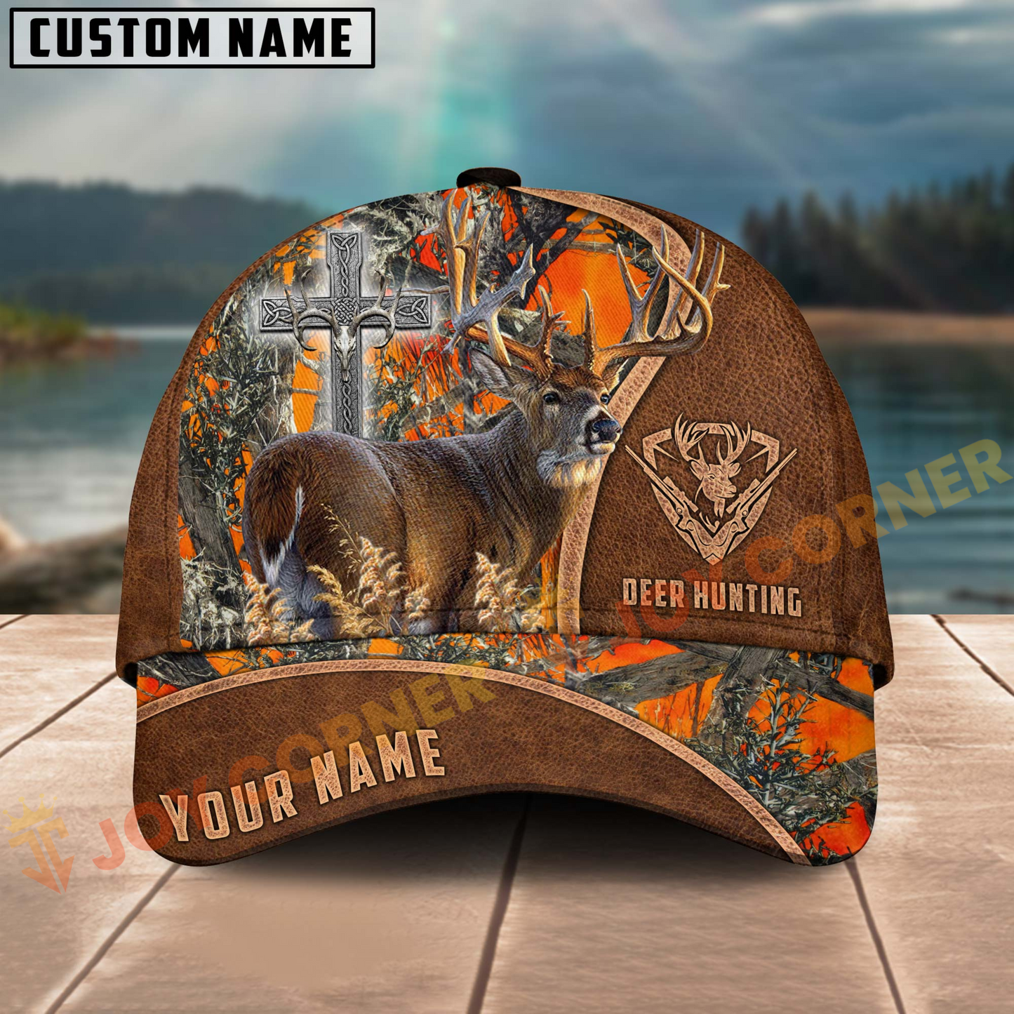 Joycorners Deer Hunting Cross Camouflage Pattern Multicolor Option Personalized 3D Cap