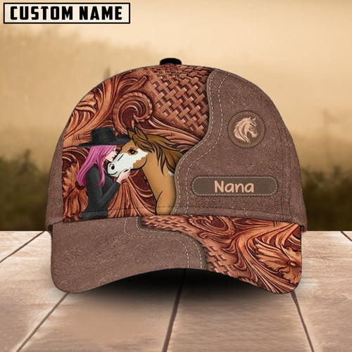 Joycorners Horse Lovers Customized Name Cap