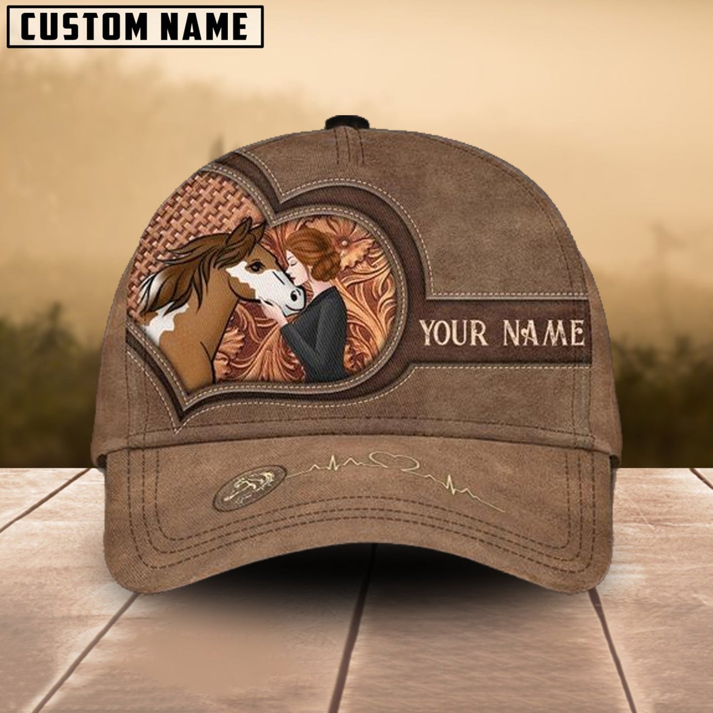 Joycorners Horse Lovers Customized Name Cap