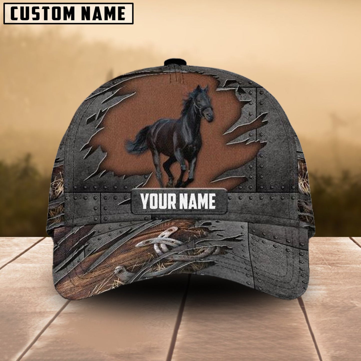 Joycorners Horse Lovers Customized Name Cap