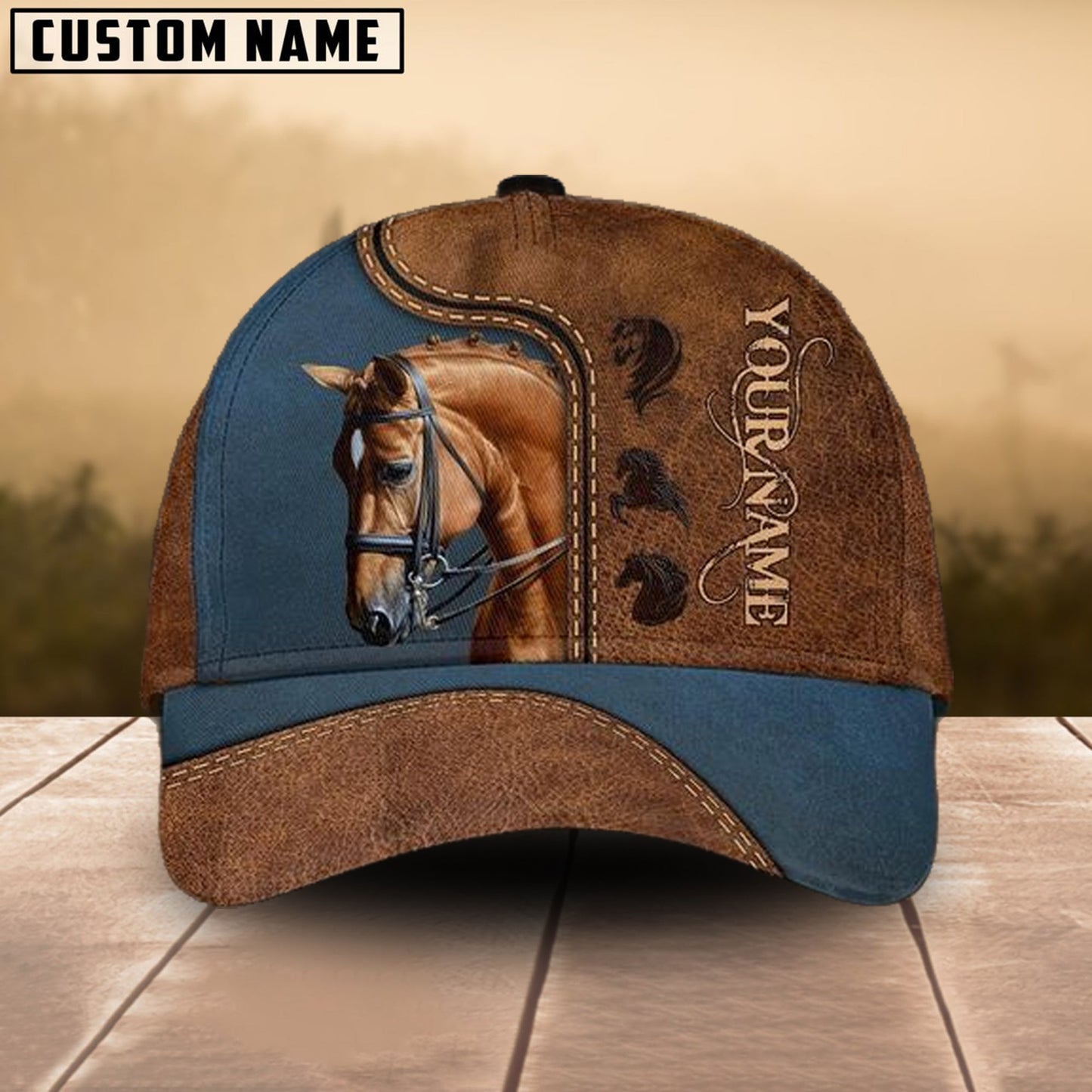Joycorners Horse Lovers Customized Name Cap
