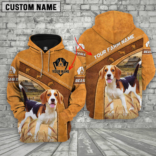 Joycorners Beagle Custom Name Printed 3D Hoodie