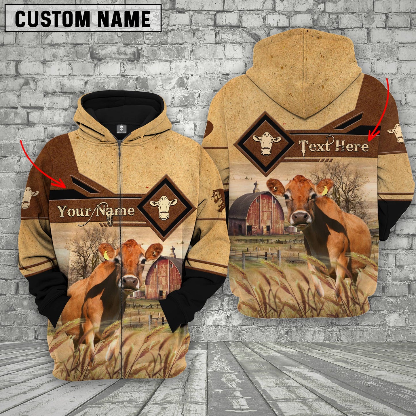 Joycorners Jersey On Farms Custom Name Printed 3D Hoodie