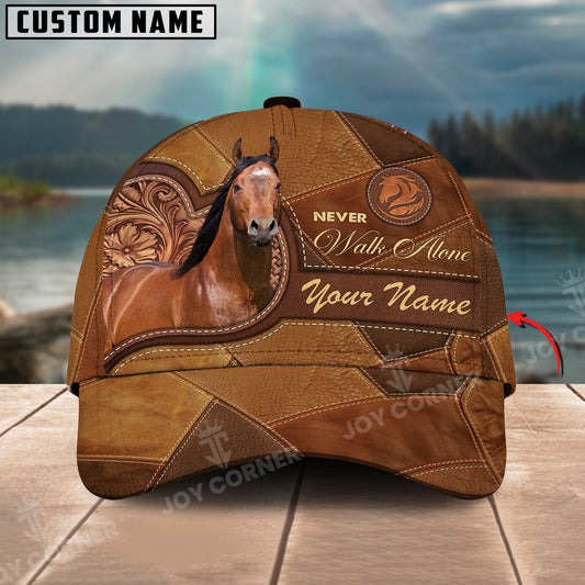 Joycorners American Quarter Horse Never Walk Alone Custom Name 3D Classic Cap