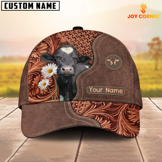 Joycorners Holstein Brown Vintage Pattern Customized Name 3D Cap