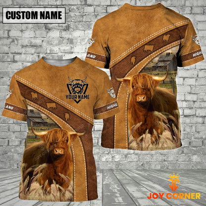 Joycorners Personalized Name Farm Highland Cattle Hoodie TT1