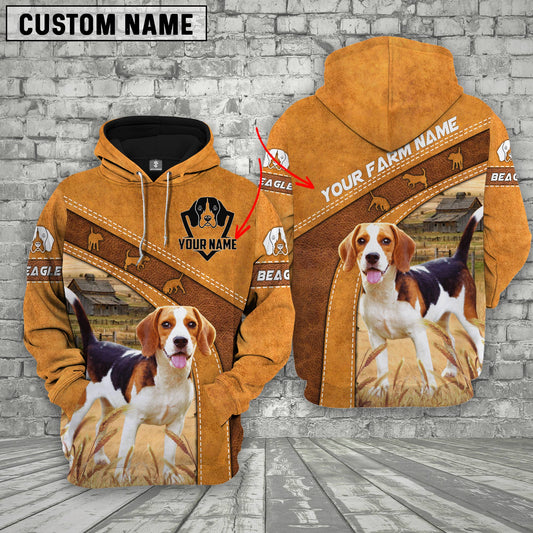 Joycorners Beagle Custom Name Printed 3D Hoodie